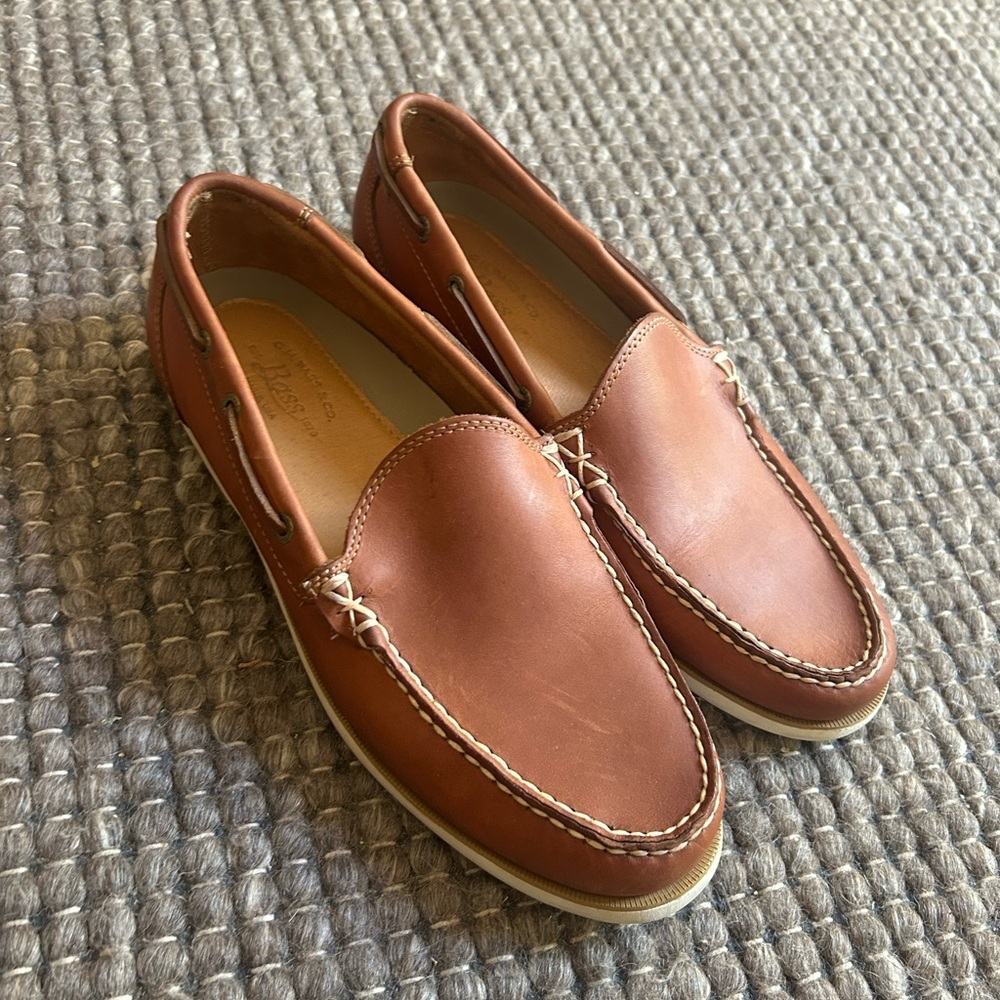 G.H. Bass & Co. Tan Hampton Venetian Leather Slip-On Loafers
